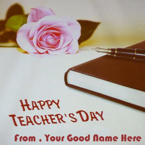 Greeting Card For Best Teachers Day Wish Name Pix - Name Create Card